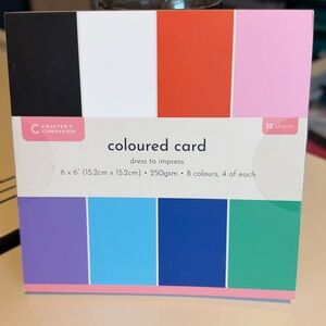 Crafters Companion Dress to Impress Coloured Card 6x6